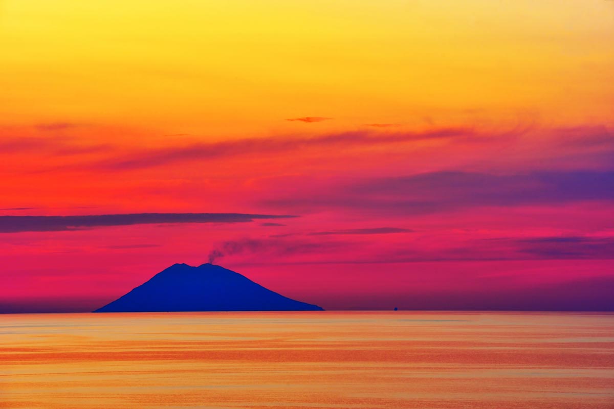 Sunset on Stromboli