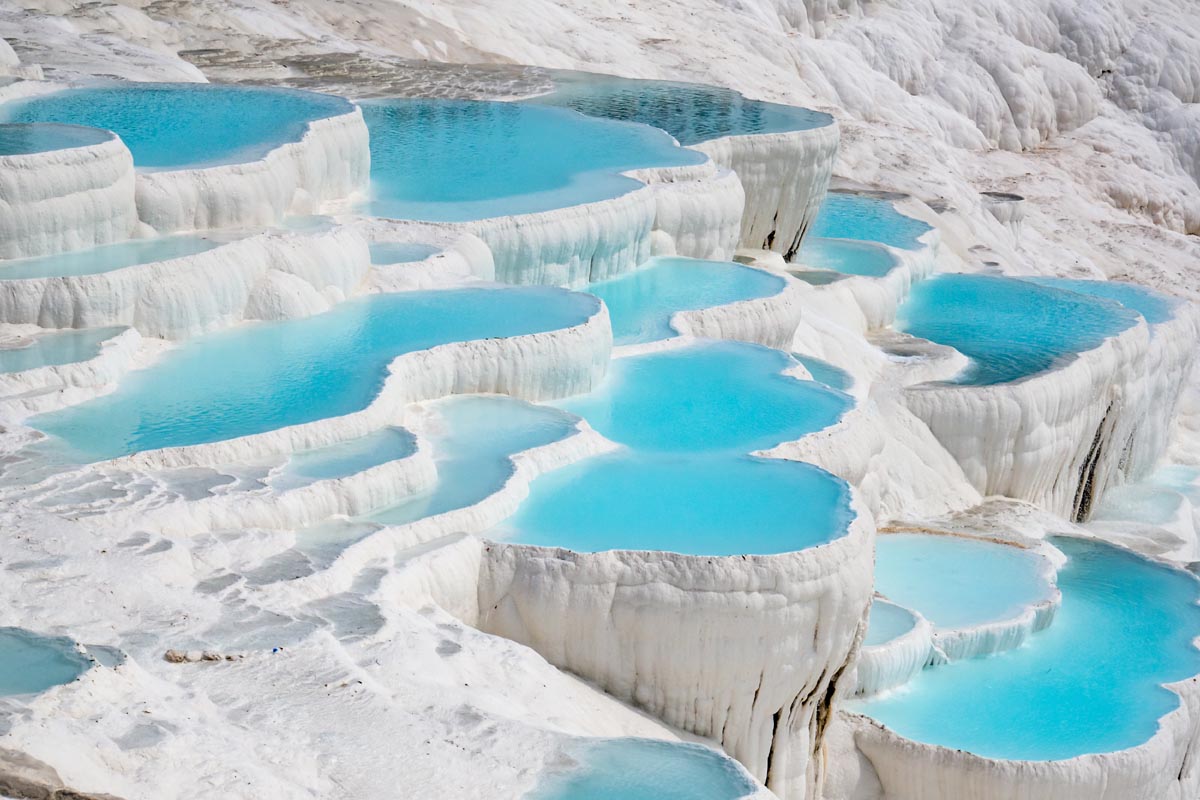 Turkey inland 02 Pamukkale - Pamukkale natural travertine pools and terraces 