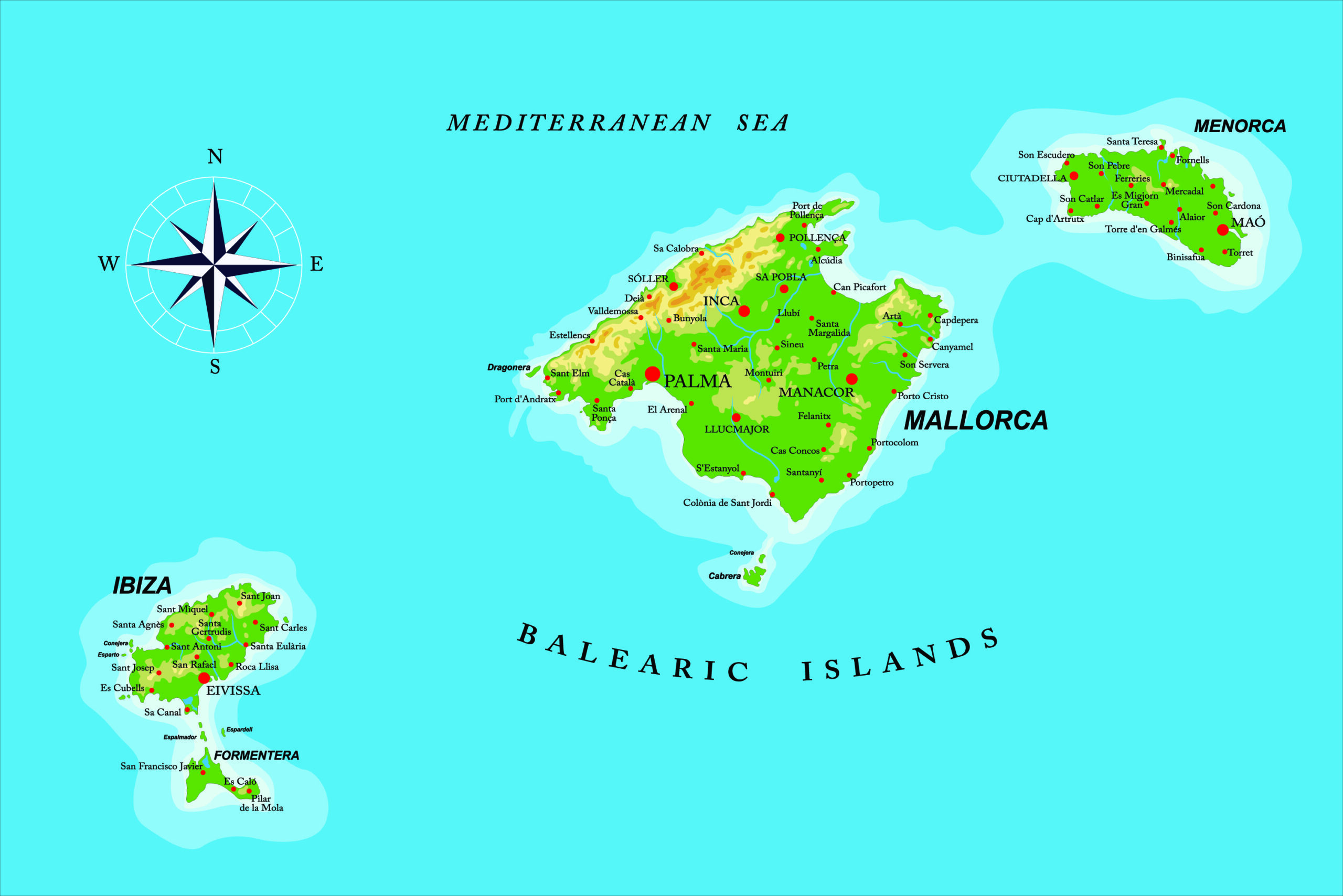 Balearic Archipelago map