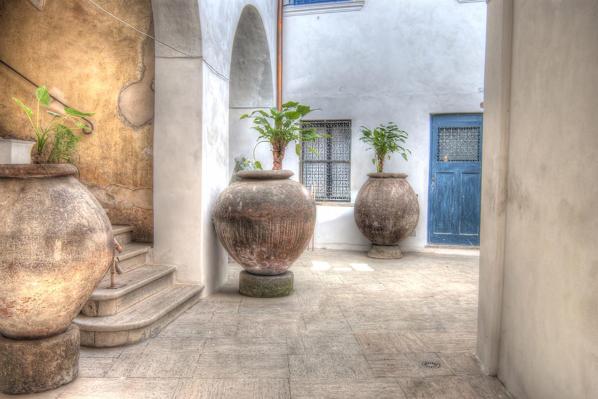 CAMPANIA 02 Capri a typical courtyard - A typical Italian courtyard found on the island of Capri