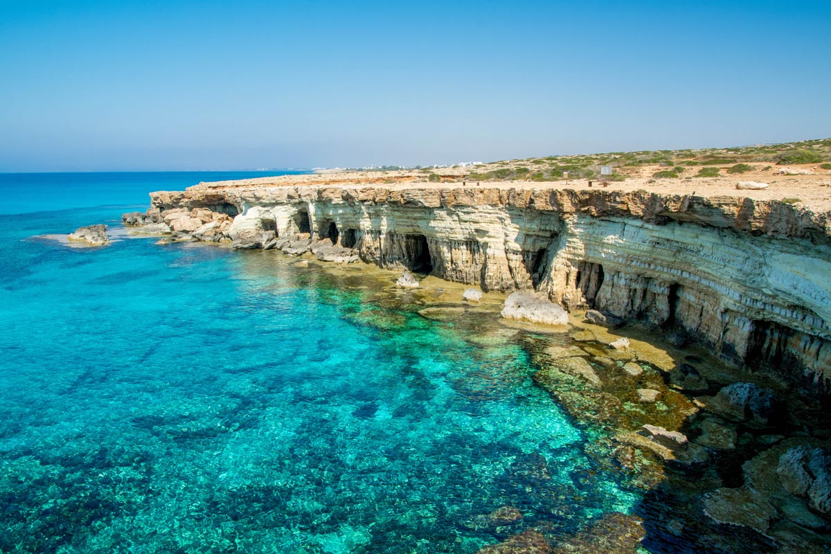 Cyprus sea caves of cavo greco cape ayia napa