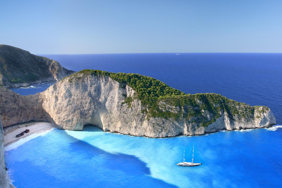 Amazing beach Navagio in Zakynthos, Greece