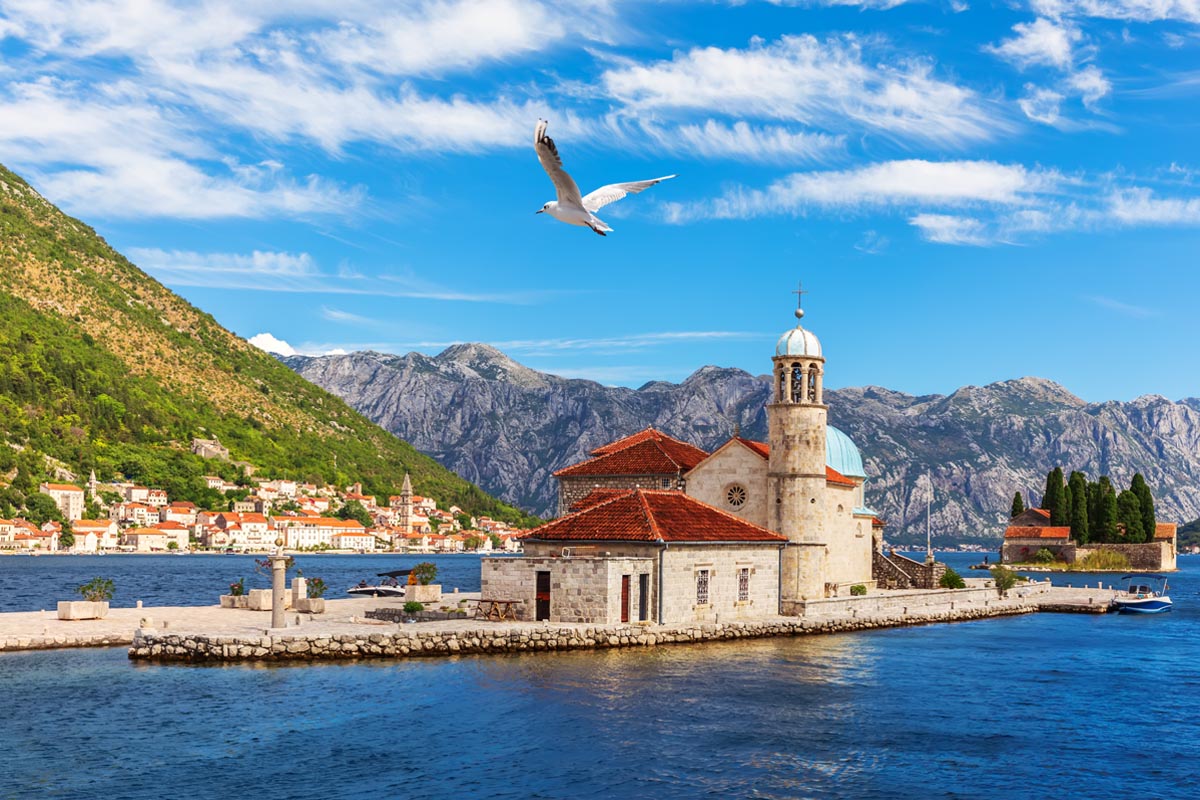 MONTE EGRO-church-of-our-lady-of-the-rocks-and-island-of-saint-george-bay-of-kotor-near-perast-montenegro