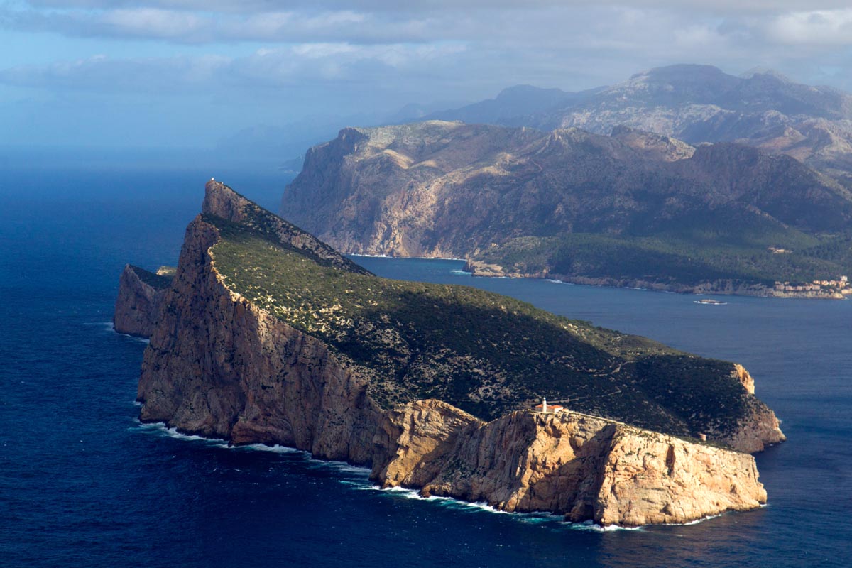 Aerial view of Sa Dragonera island Majorca, Balears Island, Spain. - Sa Dragonera island 